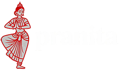 Logo of Pranita Kata with Bharatanatyam dance motif
